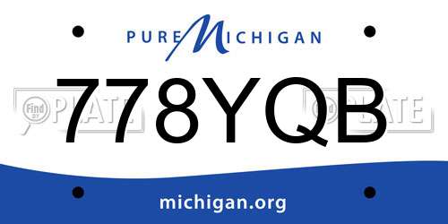 778YQB Michigan License Plate