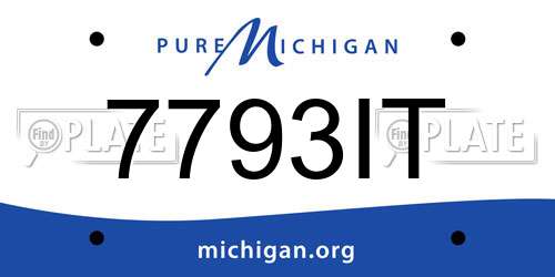 7793IT Michigan License Plate