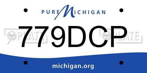 779DCP Michigan License Plate