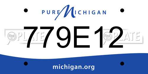 779E12 Michigan License Plate