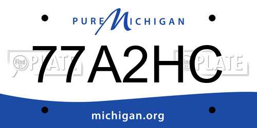77A2HC Michigan License Plate
