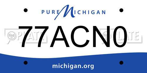 77ACN0 Michigan License Plate