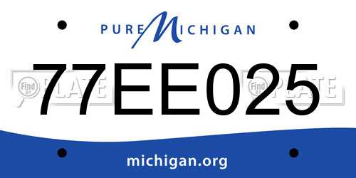 77EE025 Michigan License Plate