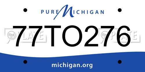 77TO276 Michigan License Plate