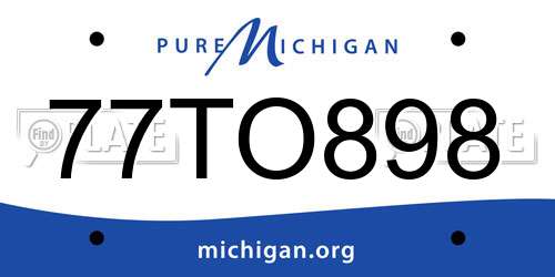77TO898 Michigan License Plate