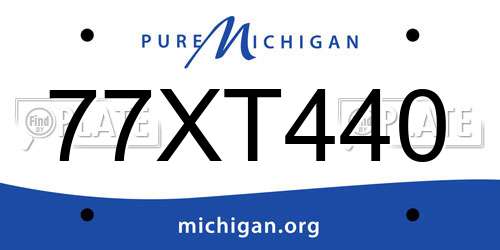 77XT440 Michigan License Plate