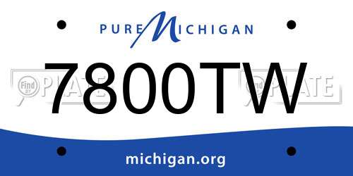 7800TW Michigan License Plate