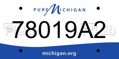 78019A2 Michigan License Plate