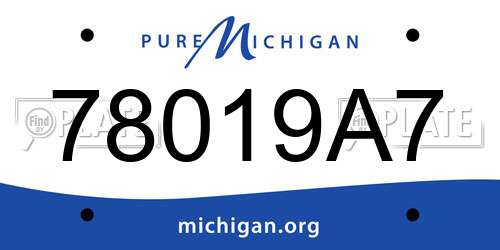 78019A7 Michigan License Plate