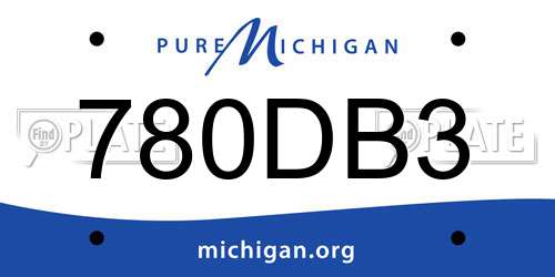 780DB3 Michigan License Plate