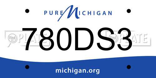 780DS3 Michigan License Plate