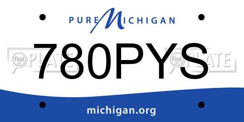 780PYS Michigan License Plate