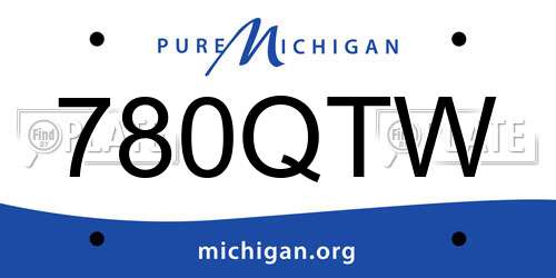 780QTW Michigan License Plate