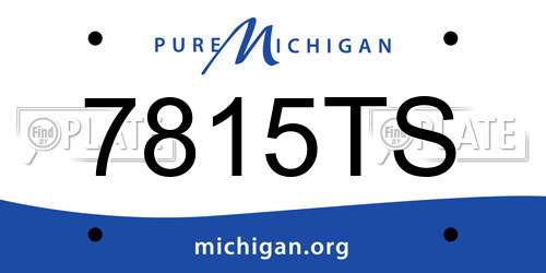 7815TS Michigan License Plate