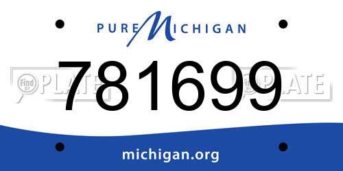 781699 Michigan License Plate