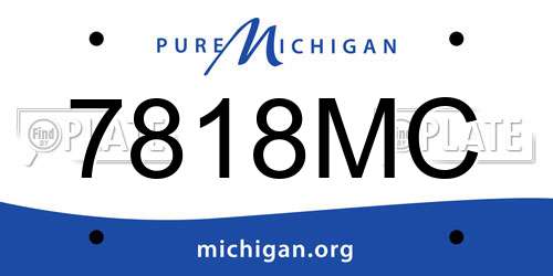 7818MC Michigan License Plate