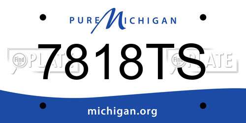 7818TS Michigan License Plate