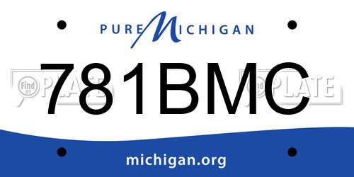 781BMC Michigan License Plate