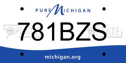 781BZS Michigan License Plate