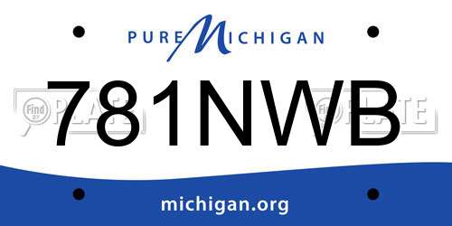 781NWB Michigan License Plate