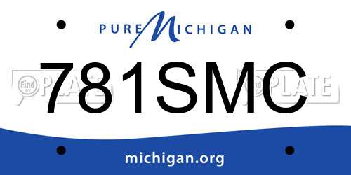 781SMC Michigan License Plate