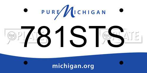 781STS Michigan License Plate