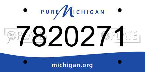 7820271 Michigan License Plate