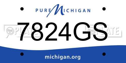 7824GS Michigan License Plate