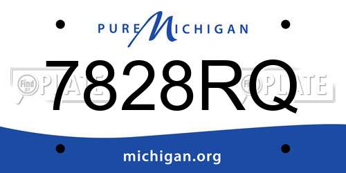 7828RQ Michigan License Plate