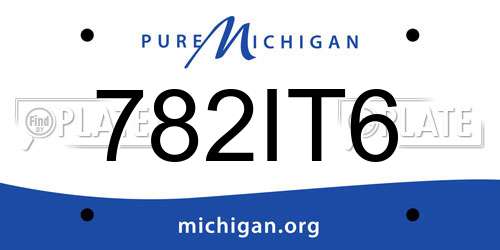 782IT6 Michigan License Plate