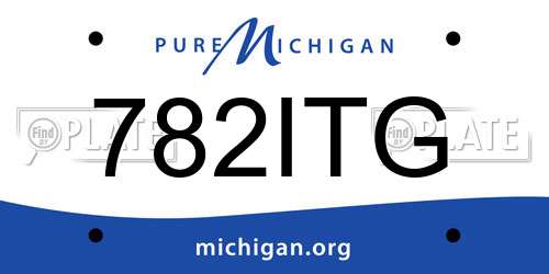 782ITG Michigan License Plate