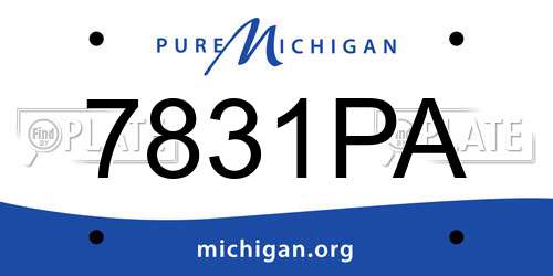 7831PA Michigan License Plate