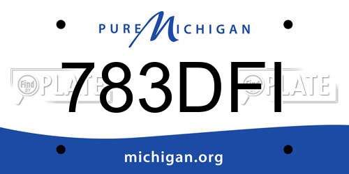 783DFI Michigan License Plate