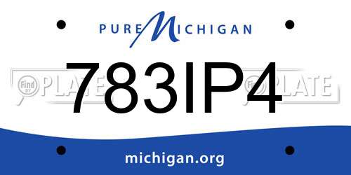 783IP4 Michigan License Plate