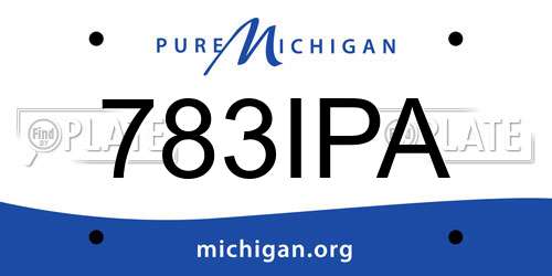 783IPA Michigan License Plate