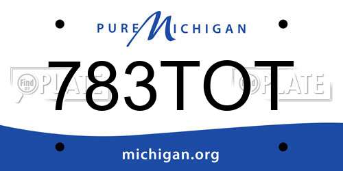 783TOT Michigan License Plate