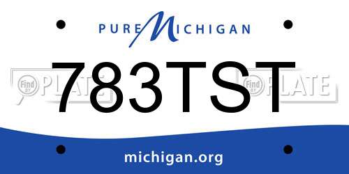 783TST Michigan License Plate