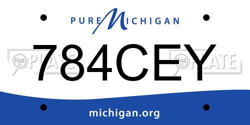 784CEY Michigan License Plate