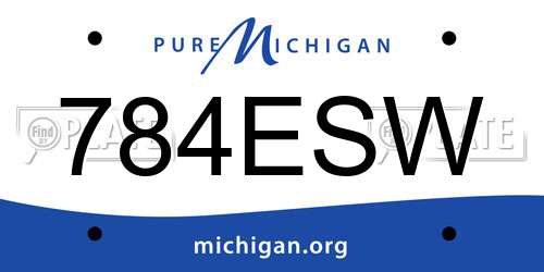 784ESW Michigan License Plate