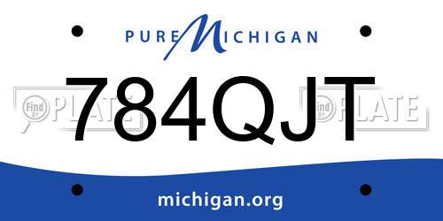 784QJT Michigan License Plate