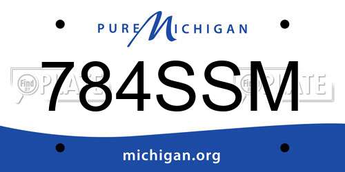 784SSM Michigan License Plate