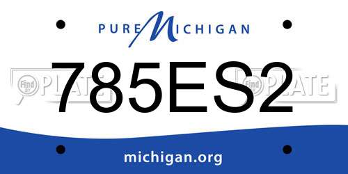785ES2 Michigan License Plate