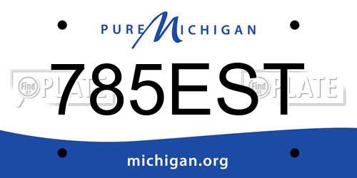 785EST Michigan License Plate