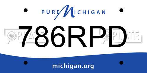 786RPD Michigan License Plate
