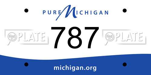787 Michigan License Plate