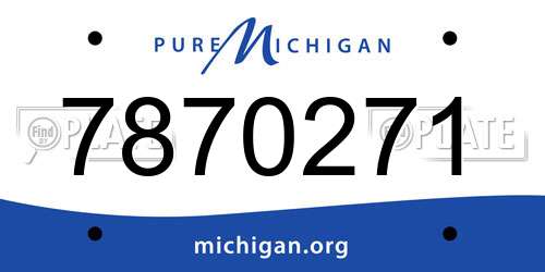 7870271 Michigan License Plate