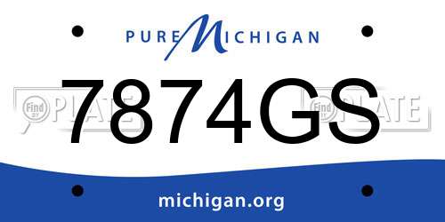 7874GS Michigan License Plate