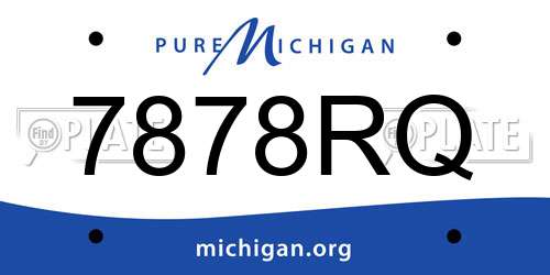 7878RQ Michigan License Plate