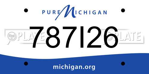 787I26 Michigan License Plate