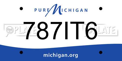 787IT6 Michigan License Plate